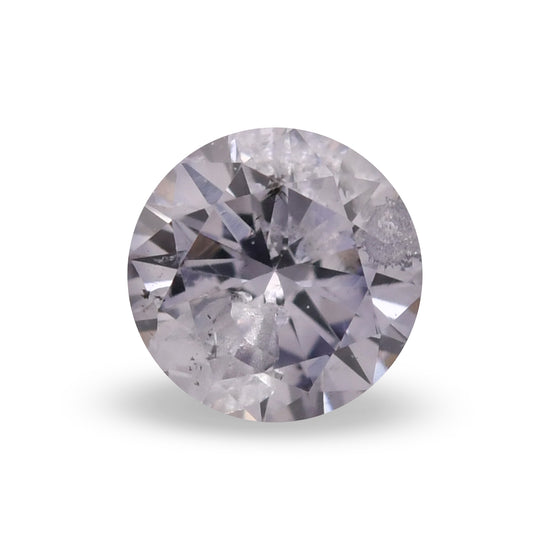 0.13 Carat Fancy Light Gray Blue Round Brilliant Diamond (I2) GIA