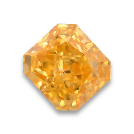 0.18 Carat Fancy Intense Yellow Orange Radiant Diamond SI2 GIA