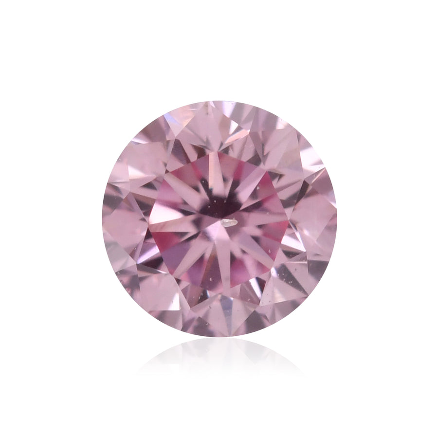 0.18 Carat Fancy Intense Purplish Pink Round Brilliant Diamond SI1 GIA
