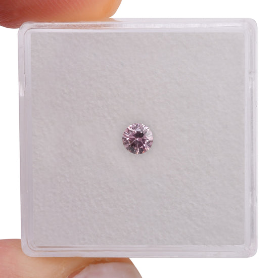 0.18 Carat Fancy Intense Purplish Pink Round Brilliant Argyle Diamond I2 GIA