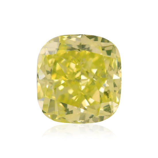 0,32 Karat Fancy Intense Green Yellow Cushion Diamant SI1 GIA