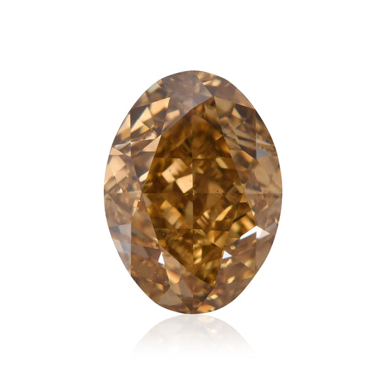3,51 Karat Fancy Deep Brown Yellow Oval Diamant VS2 GIA