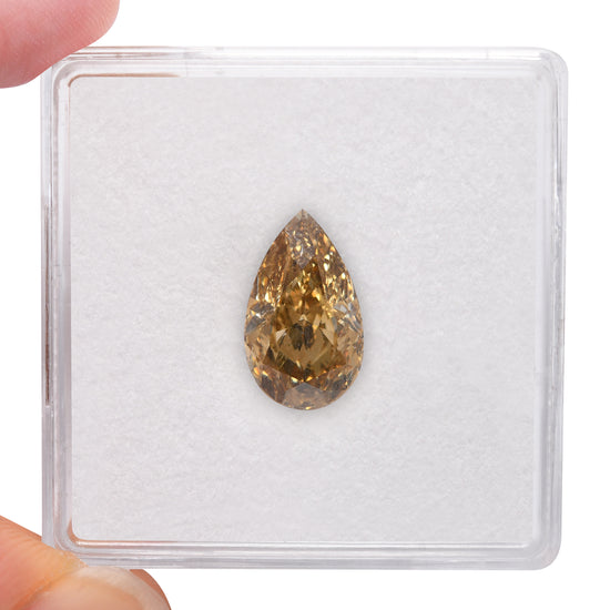 2.01 Carat Fancy Brownish Yellow Pear Diamond VS1 GIA