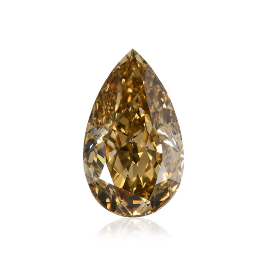 2.01 Karat Fancy Brownish Yellow Pear Diamant VS1 GIA