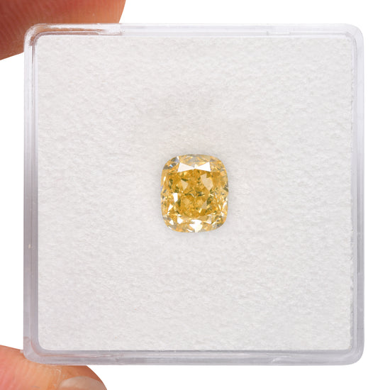 1.22 Carat Fancy Brownish Yellow Cushion Diamond VVS1 GIA