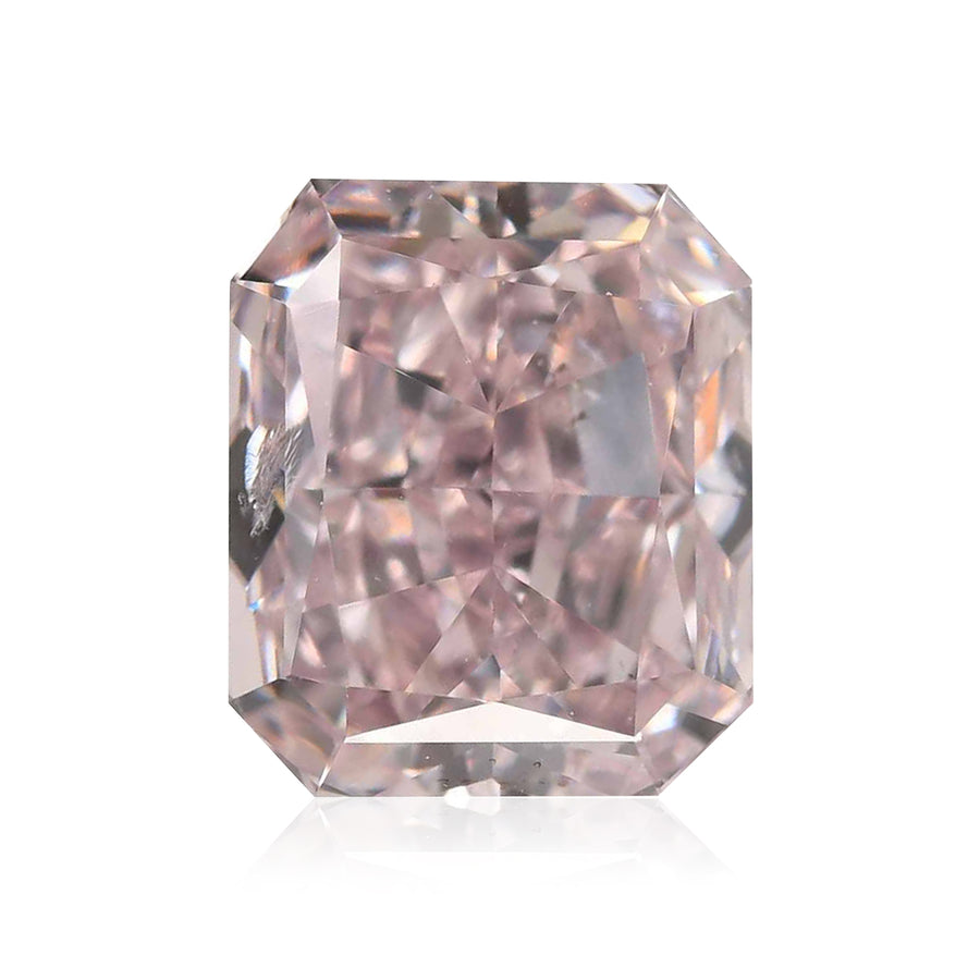 0.70 Carat Fancy Pink Radiant Diamond I1 GIA