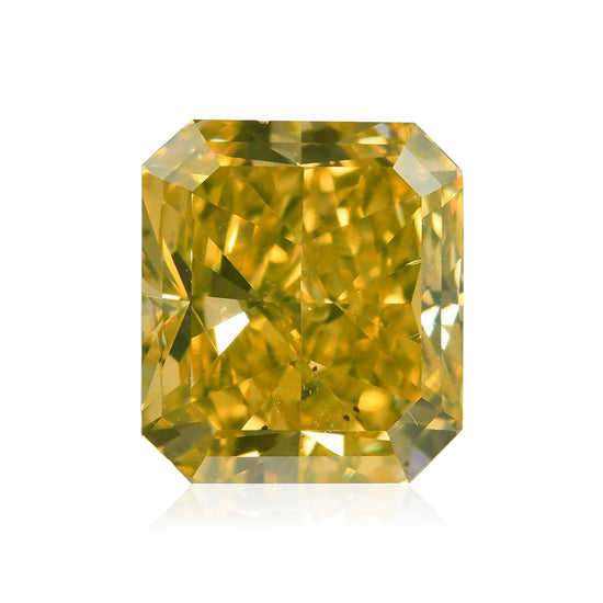 1.15 Carat Fancy Intense Yellow Radiant Diamond SI2 GIA