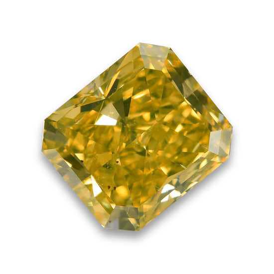 1.15 Carat Fancy Intense Yellow Radiant Diamond SI2 GIA