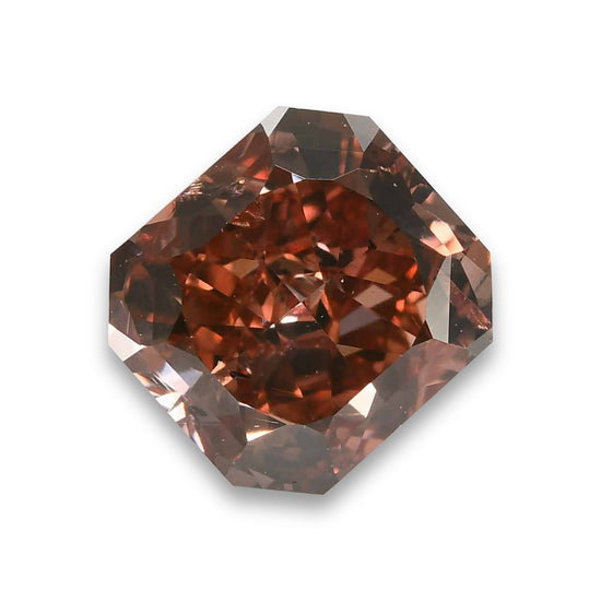 0.51 Carat Fancy Deep Pink Brown Radiant Diamond SI2 GIA