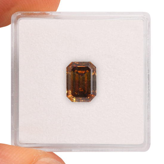 1.72 Carat Fancy Deep Orange Brown Emerald Diamond VS2 GIA