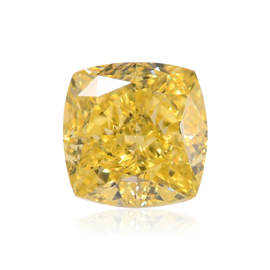 Diamante a Cuscino Giallo Intenso Fantasia da 0,50 Carati VVS1 GIA
