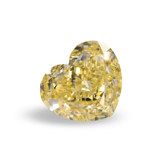 1.12 Carat Fancy Yellow HEART Diamond VVS2 GIA