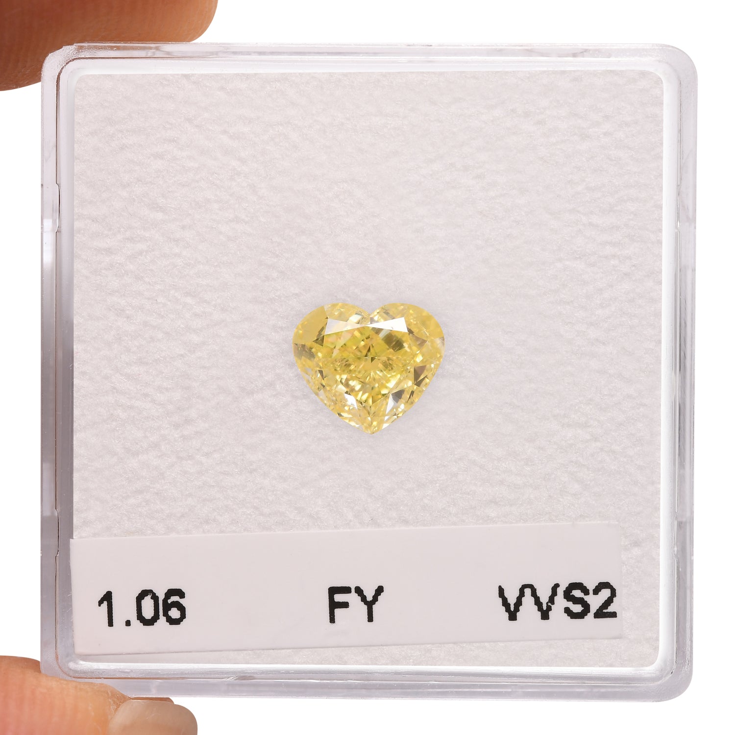 1.06 Carat Fancy Yellow HEART Diamond VVS2 GIA