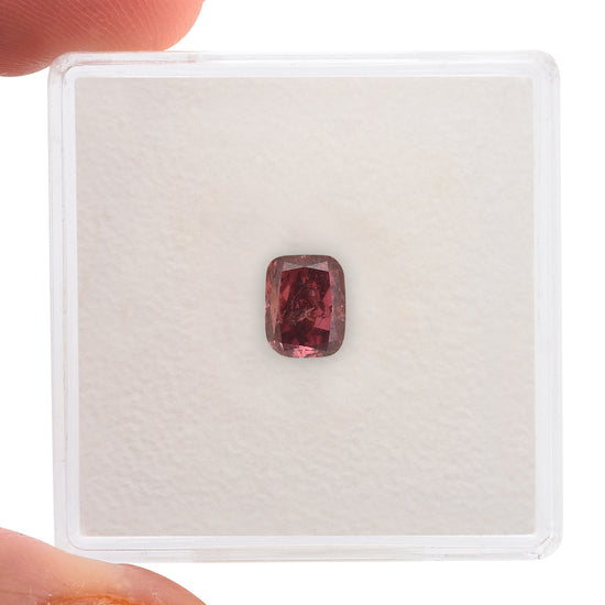 0.77 Carat Fancy Red Cushion Diamond (I2) GIA