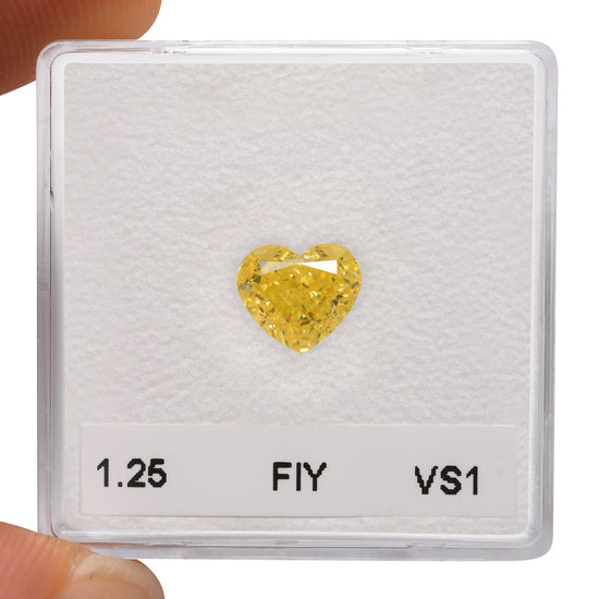 1,25 Karat Fancy Intense Yellow Herz Diamant VS1 GIA