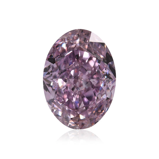 0.40 Carat Fancy Intense Purple Pink Oval Diamond SI2 GIA