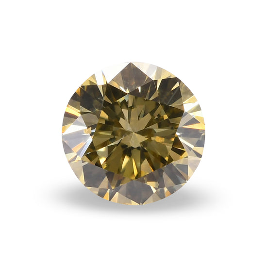0.30 Carat Fancy Yellow Round Brilliant Diamond SI2 GIA