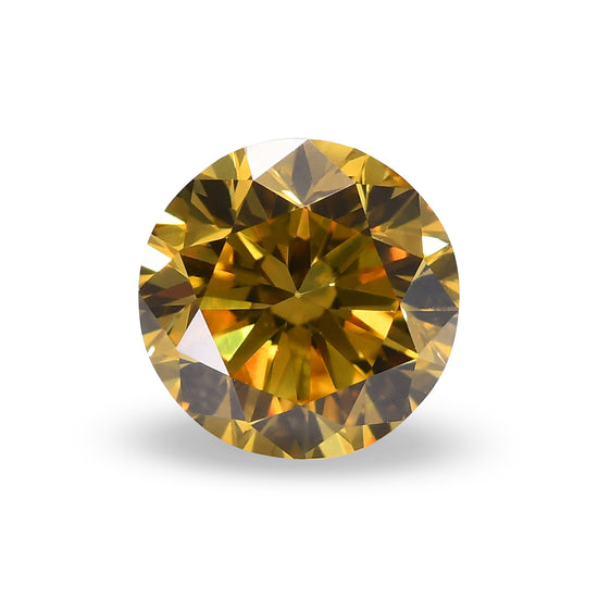 0.35 Carat Fancy Vivid Yellow Round Brilliant Diamond SI1 GIA