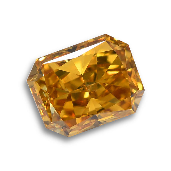 0.60 Carat Fancy Deep Brownish Yellow Radiant Diamond SI2 GIA