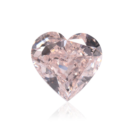 1.91 Carat Fancy Orangy Pink HEART Diamond IF GIA