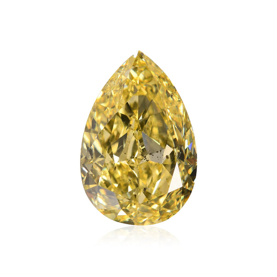 Diamante Giallo Intenso Fancy a Pera da 2,00 carati, Purezza SI2, Certificato GIA