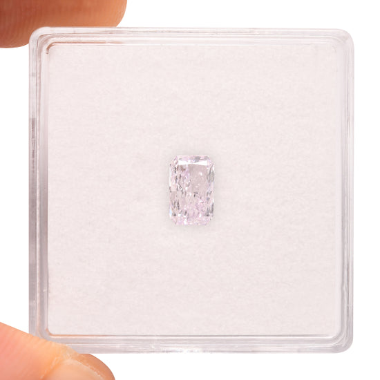 0.50 Carat Very Light Pink Radiant Diamond SI2 GIA
