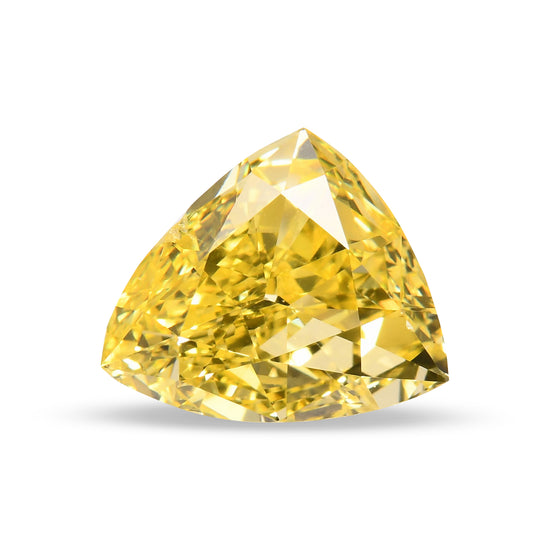 0.83 Carat Fancy Intense Yellow Triangle Diamond SI1 GIA