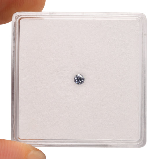 0.04 Carat Fancy Grayish Violet Round Brilliant Diamond (I1) GIA