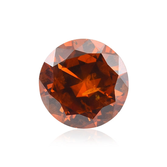 Diamante Rotondo a Taglio Brillante Fantasia Intenso Arancio di 1.15 Carati I1 GIA
