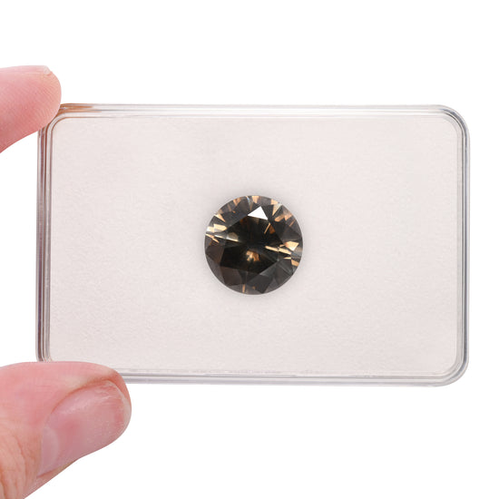 8.83 Carat Fancy Dark Gray Round Brilliant Diamond (I1) GIA