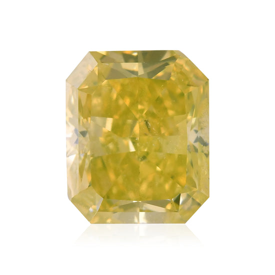 1.71 Carat Fancy Intense Greenish Yellow Radiant Diamond SI1 GIA