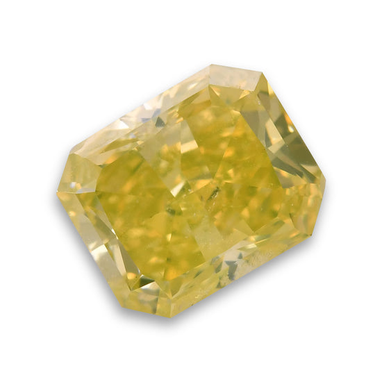 1.71 Carat Fancy Intense Greenish Yellow Radiant Diamond SI1 GIA