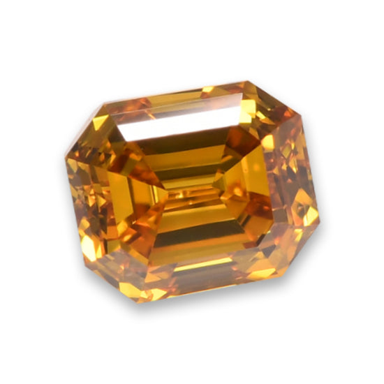 0.36 Carat Fancy Deep Brownish Orangy Yellow Emerald Diamond (SI1) GIA
