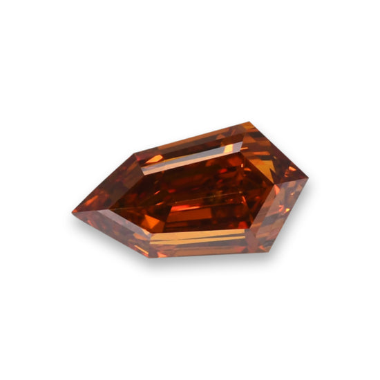 0.43 Carat Fancy Deep Brown Orange KITE Diamond (VS) GIA