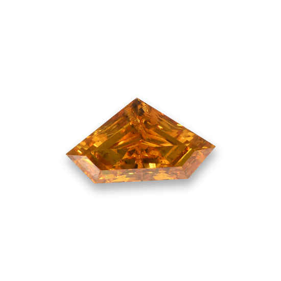 0.33 Carat Fancy Deep Orange Yellow Shield-Cut Diamond (SI2) GIA