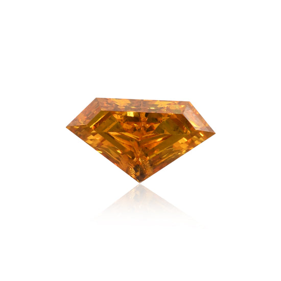 0.33 Carat Fancy Deep Orange Yellow Shield Diamond (SI2) GIA