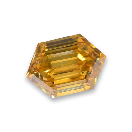 0.32 Carat Fancy Deep Brownish Yellow Hexagonal  Diamond (SI2) GIA