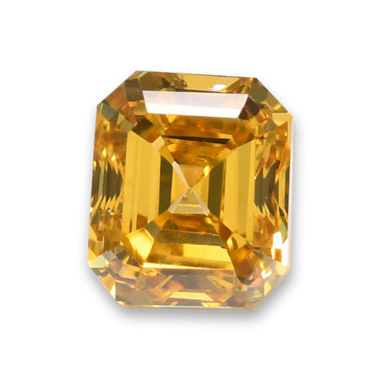 0.34 Carat Fancy Vivid Yellow Emerald Diamond (SI1) GIA