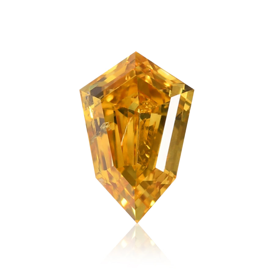 0.28 Carat Fancy Vivid Orangy Yellow Kite Diamond (SI2) GIA