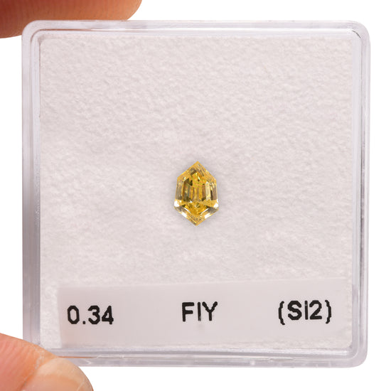 0.34 Carat Fancy Intense Yellow KITE Diamond (SI2) GIA