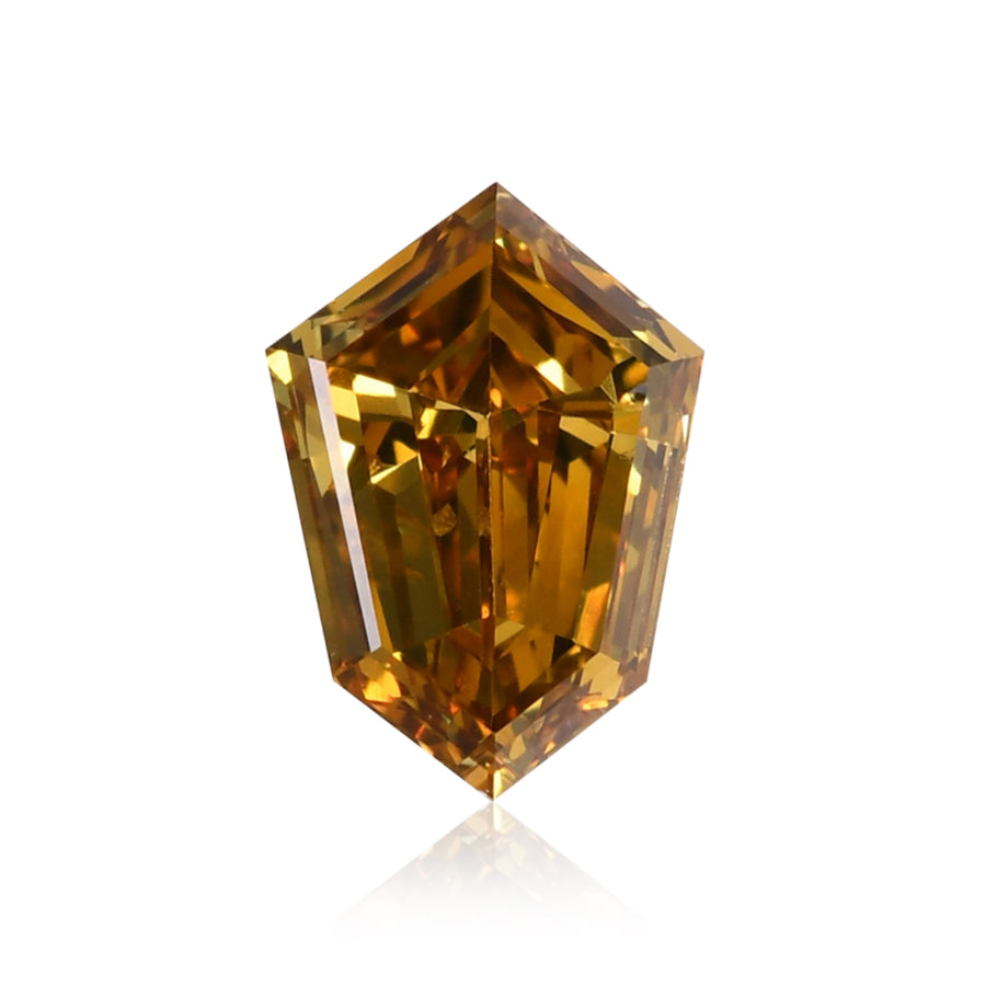 0.29 Carat Fancy Deep Brownish Yellow Kite Diamond (SI1) GIA