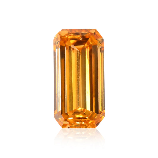Smeraldo giallo arancio vivido fantasia da 0,24 carati (SI2) GIA