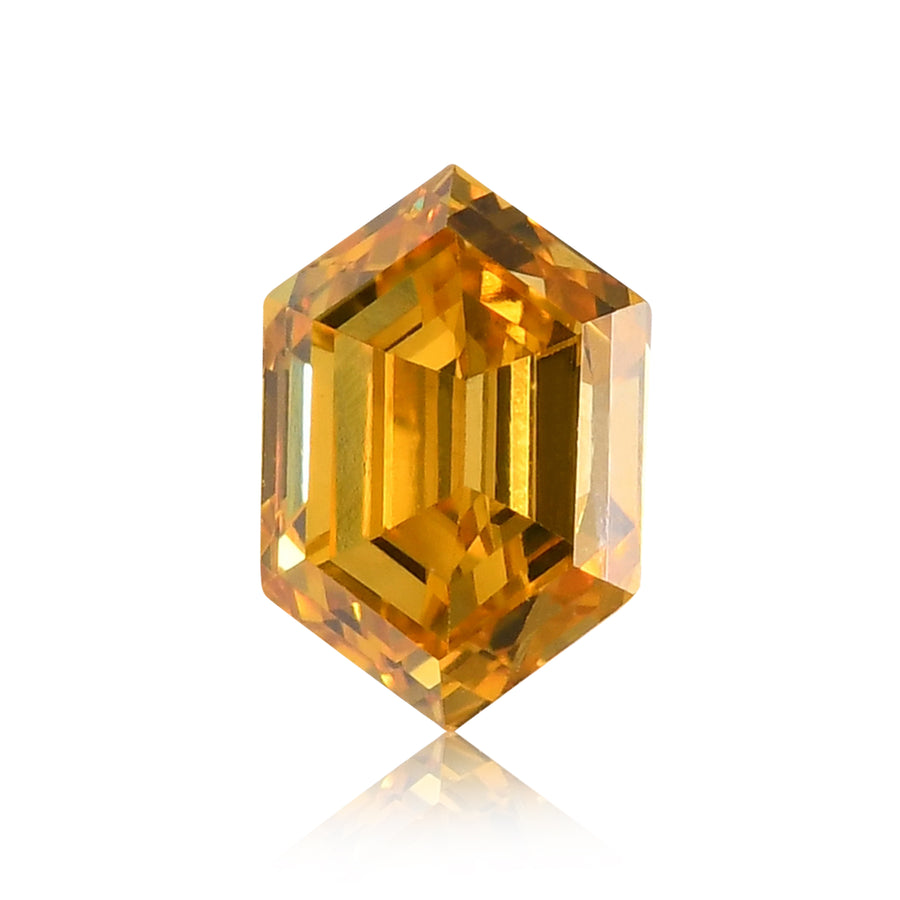 0.17 Carat Fancy Intense Yellow Hexagonal  Diamond (VS2) GIA