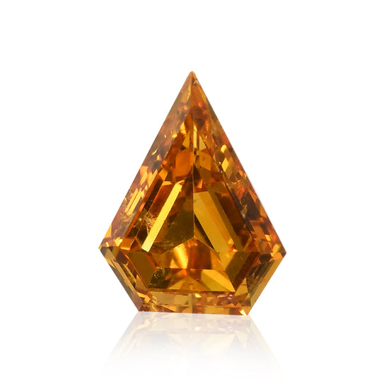 0.16 Carat Fancy Deep Orange Yellow Shield Diamond (I1) GIA