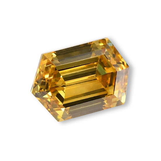 Diamante esagonale giallo intenso fantasia da 0,25 carati (VS) GIA