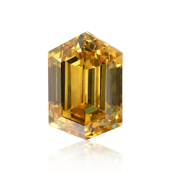 Diamante esagonale giallo intenso fantasia da 0,25 carati (VS) GIA