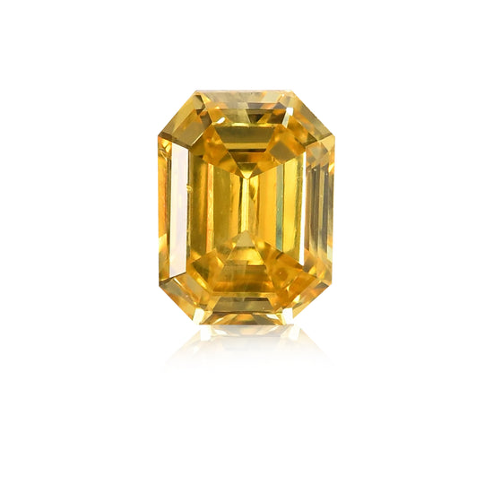 0,18 Carati Fancy Vivid Yellow Smeraldo Diamante (SI) GIA