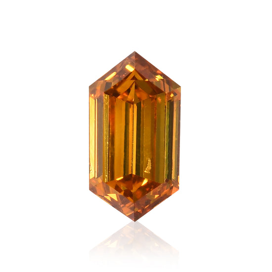 0,18 Karat Fancy Deep Orange Yellow Hexagonaler Diamant (SI) GIA