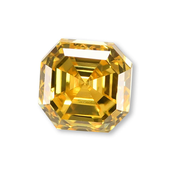 Diamante Fancy Vivid Yellow taglio Radiant da 0,18 carati (VS1) GIA