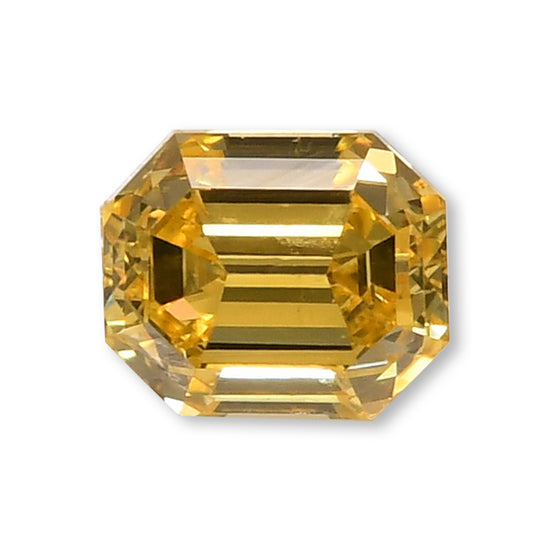 0.13 Carat Fancy Intense Yellow Emerald Diamond (VS1) GIA